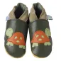 Chaussons tortues cuir souple vert foncé Daisy Roots Chaussons tortues cuir souple vert foncé Daisy Roots