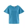 Top été femme coton bio et chanvre Bleu atlantic