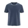 T-shirt bio uni avec liseret blanc bleu gris wintersky