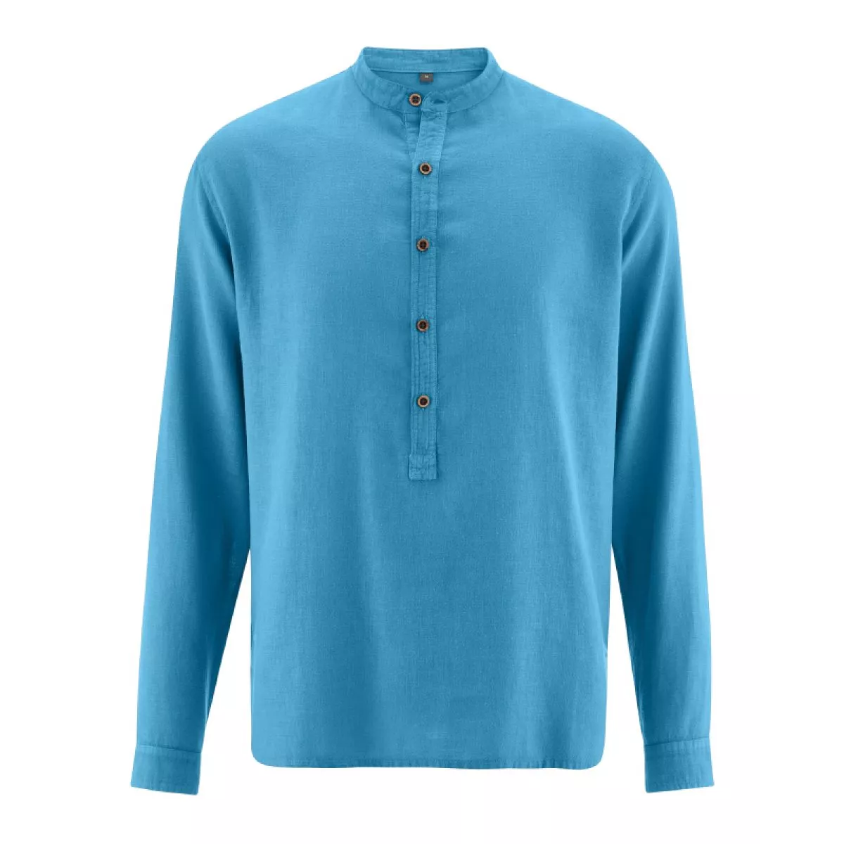 Chemise bio manches longues col droit