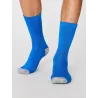 Chaussettes bambou bleu talon gris