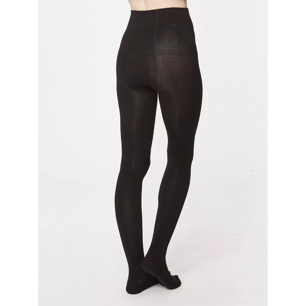 Collants unis essentiels en viscose de bambou – Noir