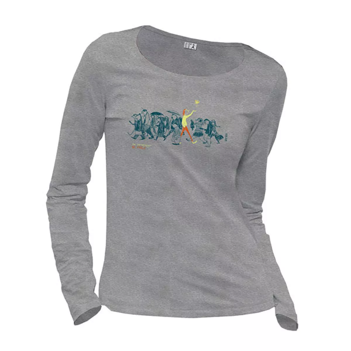 T-shirt manches longues "BE DIFFERENT", 100% coton bio