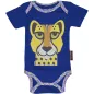 Bodies manches courtes pour bébé coton bio bleu imprimé animal Guépard Bodies manches courtes pour bébé coton bio bleu imprimé animal Guépard