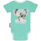 Bodies manches courtes pour bébé coton bio vert d'eau imprimé animal koala Bodies manches courtes pour bébé coton bio vert d'eau imprimé animal koala