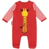 Pyjama en coton bio rouge girafe