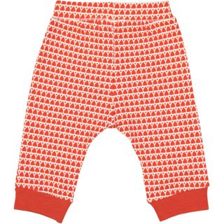 Leggings en coton bio bébé rouge avec motif