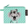 Porte monnaie vert d'eau koala coton bio motif koala