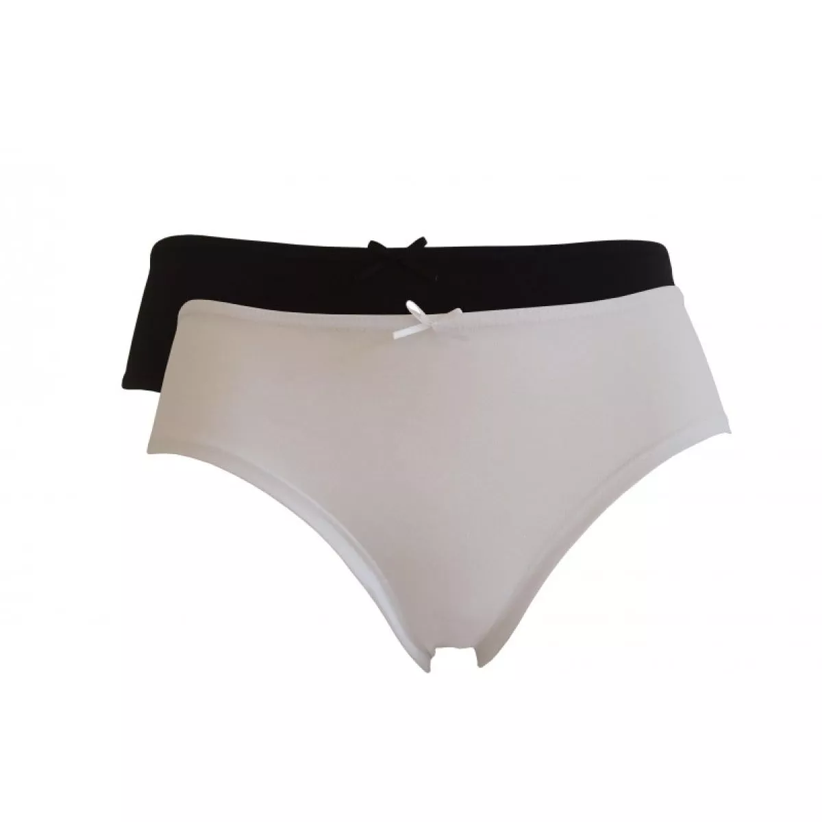 Lot de 2 boxers femme coton bio noir, noir et blanc