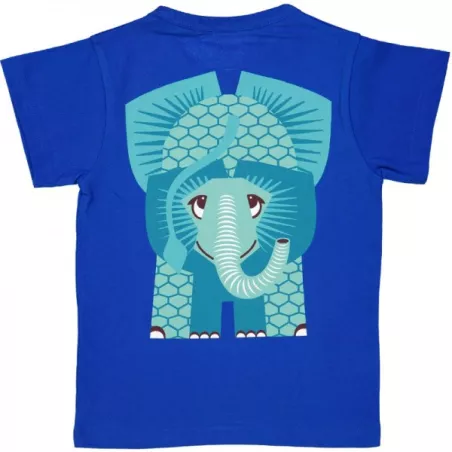 T-shirt coton bio bleu Éléphant