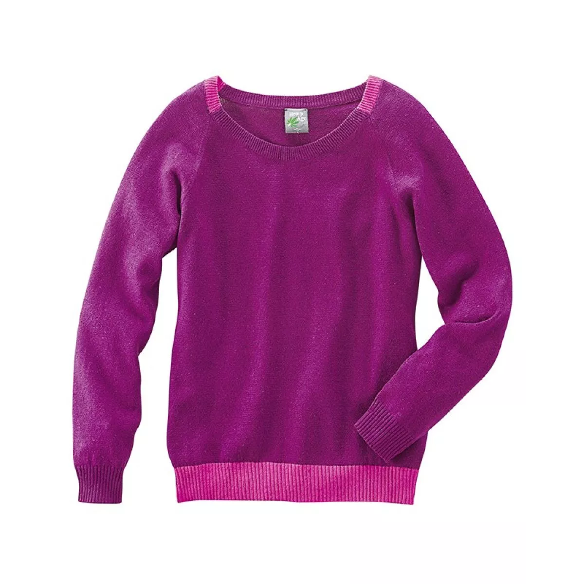 Pull bi-couleur chanvre et coton bio recyclés hempage