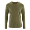 T-shirt écologique manches longues chanvre et coton bio khaki