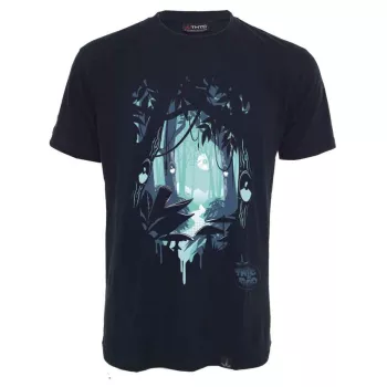 Tee shirt chanvre et coton bio noir Deep forest