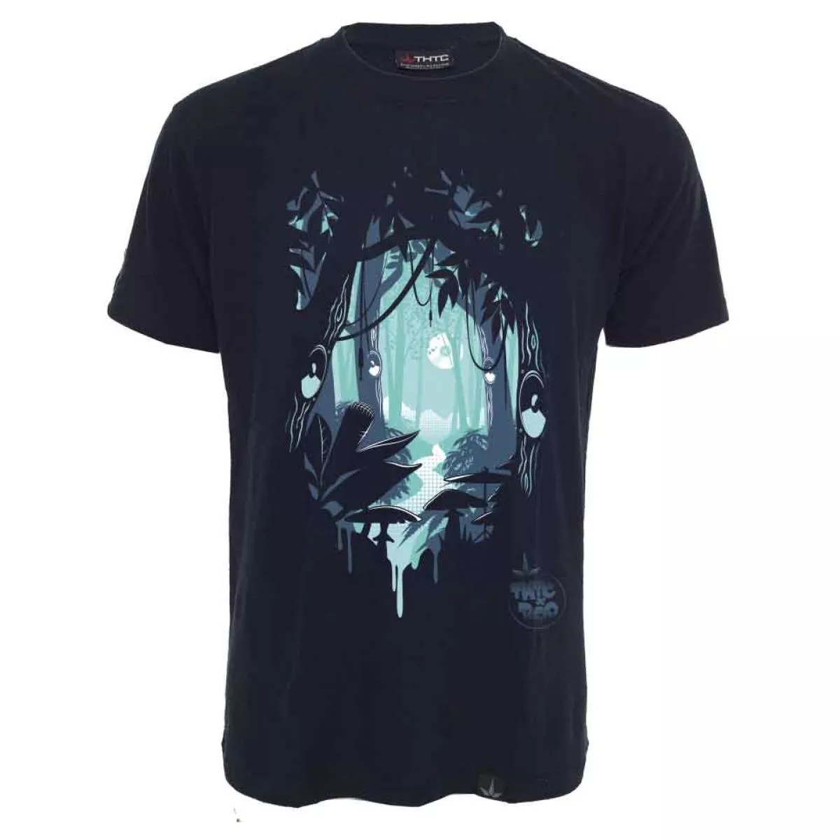 Tee shirt chanvre et coton bio noir Deep forest