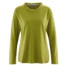 Tee shirt encolure ronde col dentelle chanvre coton bio vert clair