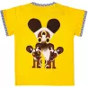 T-shirt recto verso jaune lycaon