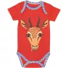 Body manches courtes coton bio rouge gazelle