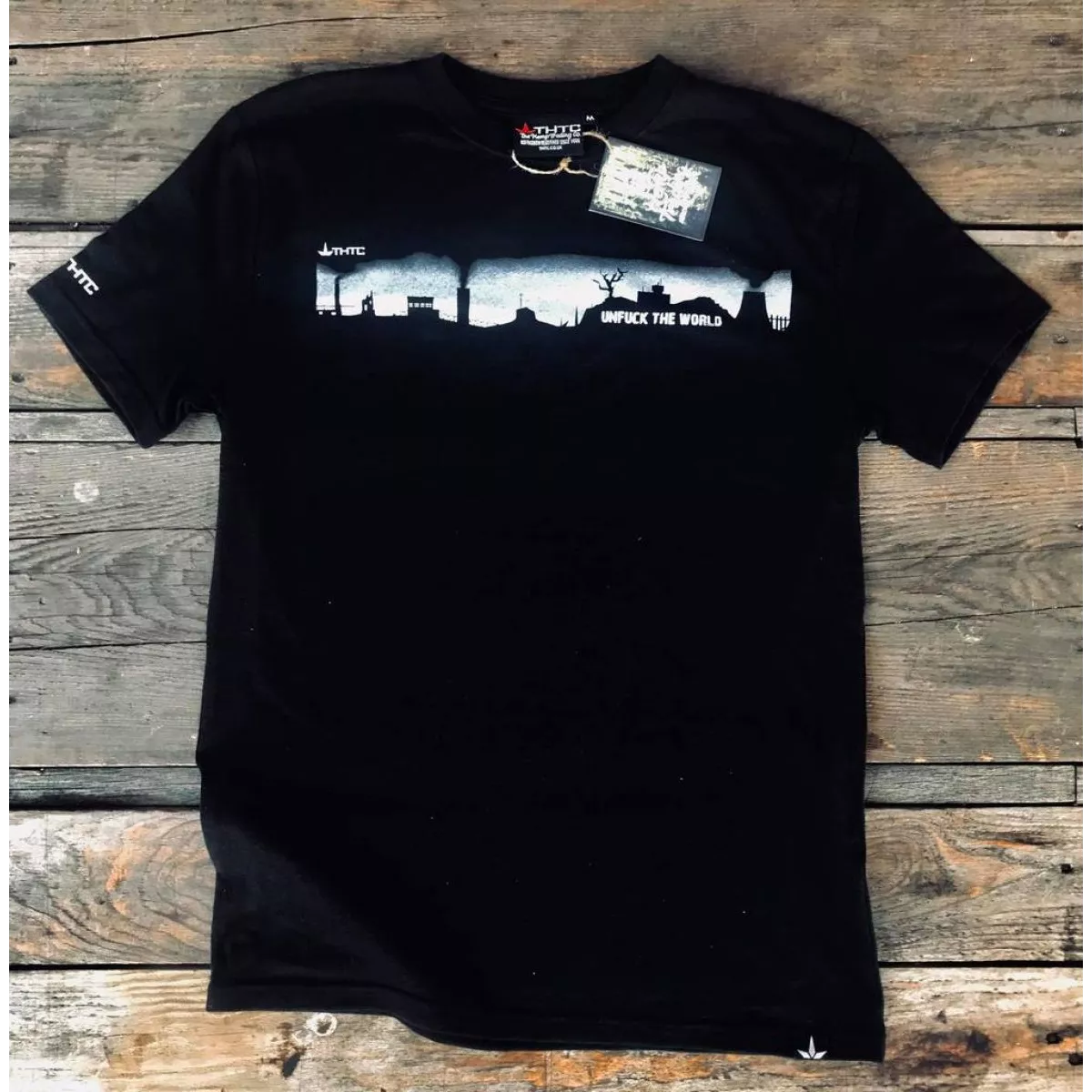 Tee shirt chanvre et coton bio Noir Unfuck the world Tee shirt chanvre et coton bio Noir Unfuck the world