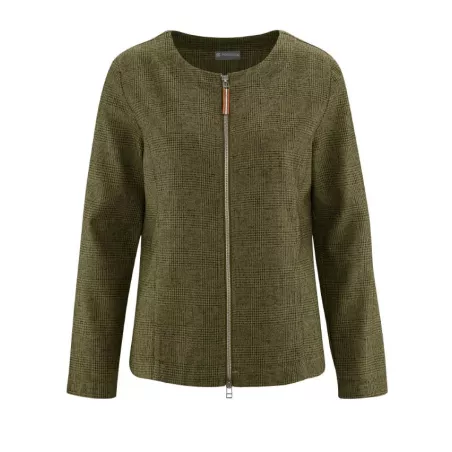 Veste à carreaux chanvre et coton bio