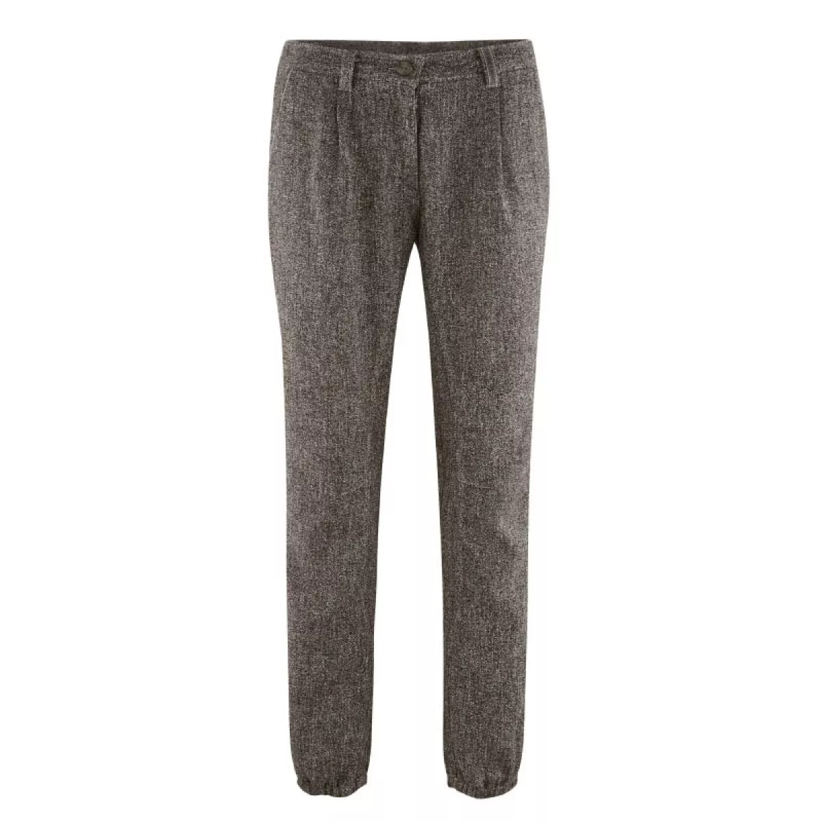 Pantalon femme mode bio mélange gris et noir