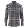 Chemise manches longues à carreaux coton bio chanvre bordeaux