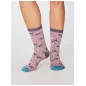 Chaussettes femme bambou vélos rose 