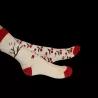 Chaussettes dépareillées blanches et imprimés cerises à croquer !