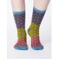 Chaussettes femme bambou anthracite à pois  