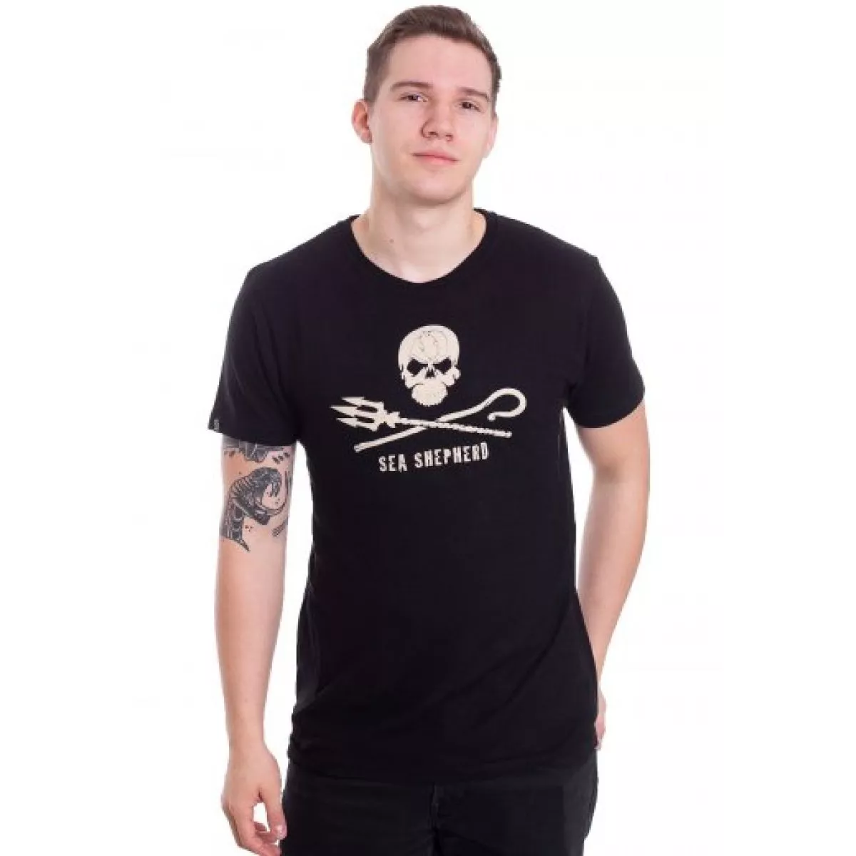 Tee shirt noir homme en chanvre Sea Shepherd Tee shirt noir homme en chanvre Sea Shepherd