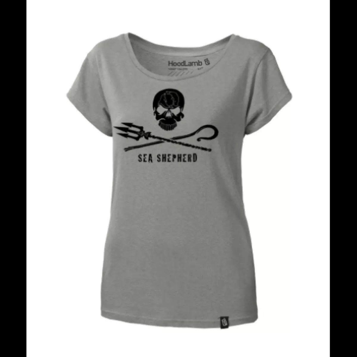 Tee shirt gris en chanvre femme Sea Shepherd