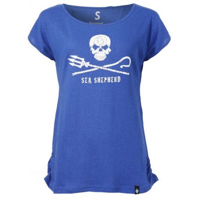 Tee shirt bleu en chanvre femme Sea Shepherd