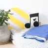 Coussin boîte à musique noir en coton organic