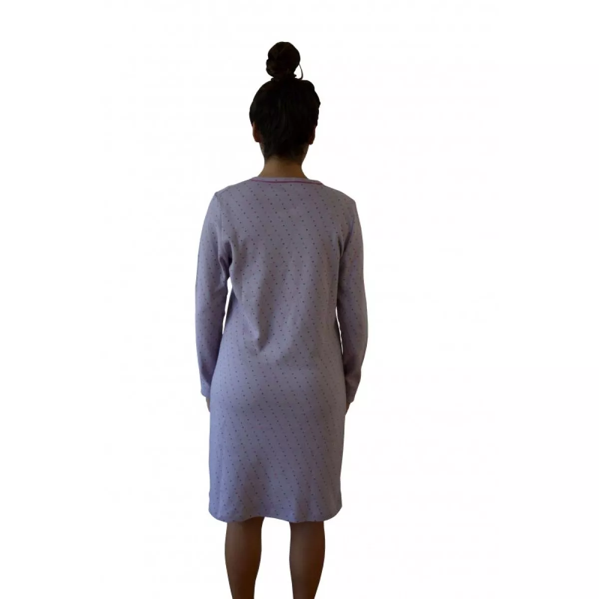 Chemise de nuit mauve claire en coton biologique