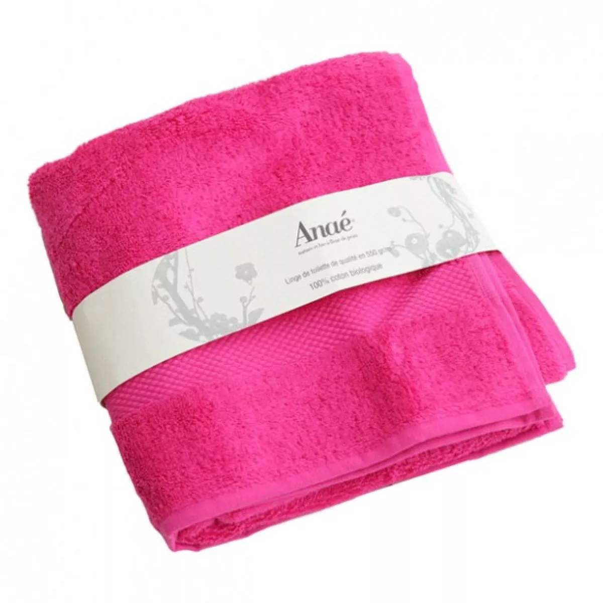 Drap de bain coton biologique framboise