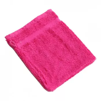Gant de toilette coton bio rose