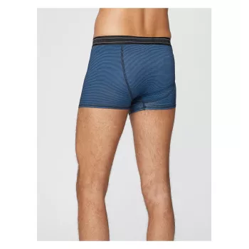 Boxer bio rayures bleues bambou et coton bio