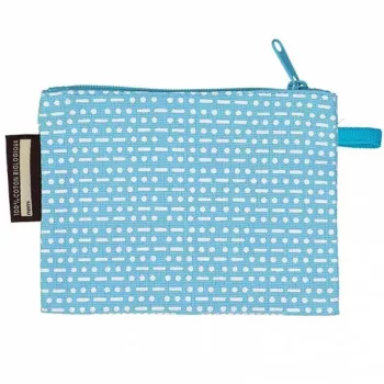 Porte monnaie Coq en Pâte bleu ciel coton bio imprimé ours polaire