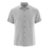 Chemise bio manches courtes gris tin