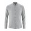 Chemise bio manches longues col mao gris tin