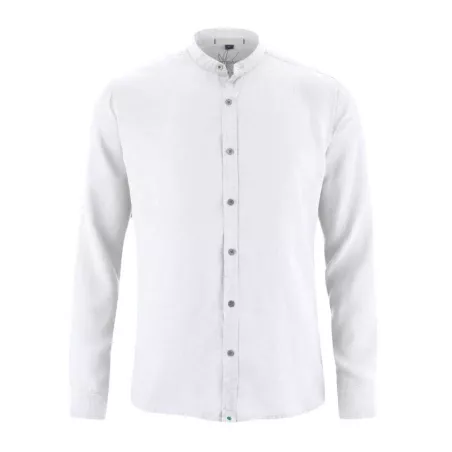 Chemise bio manches longues col mao