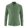 Chemise bio manches longues col mao weed