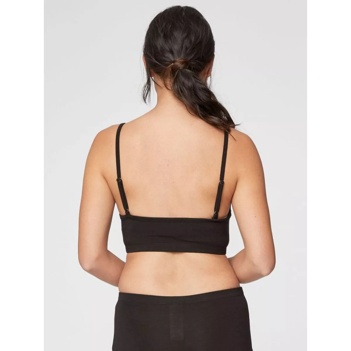 Brassière noire en jersey de bambou et coton bio