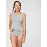 Maillot de corps gris avec dentelles