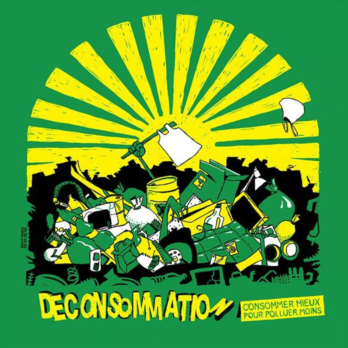 Tee-shirt vert déconsommation