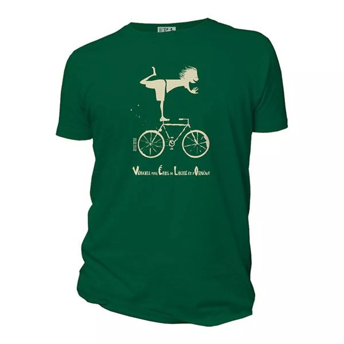 Tee-shirt coton bio vélo vert