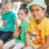 enfant portant le T-shirt coton bio orang-outan 