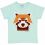 T-shirt coton bio panda roux face