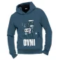 Sweat capuche homme coton biologique "OVNI" bleu Sweat capuche homme coton biologique "OVNI" bleu