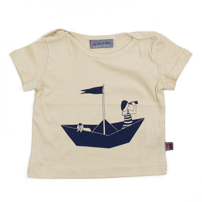 T-shirt Bio Bébé "marin & son chien"