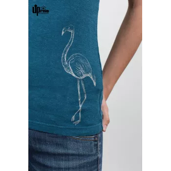 T-shirt en chanvre et coton bio flamant